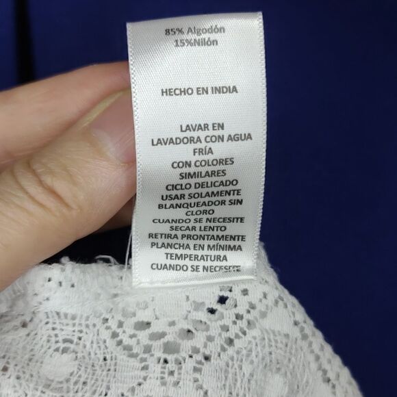 NWOT PL  Rebecca Malone Petites  Intricate pattern 3/4 sleeves summer jacket. - Picture 11 of 12